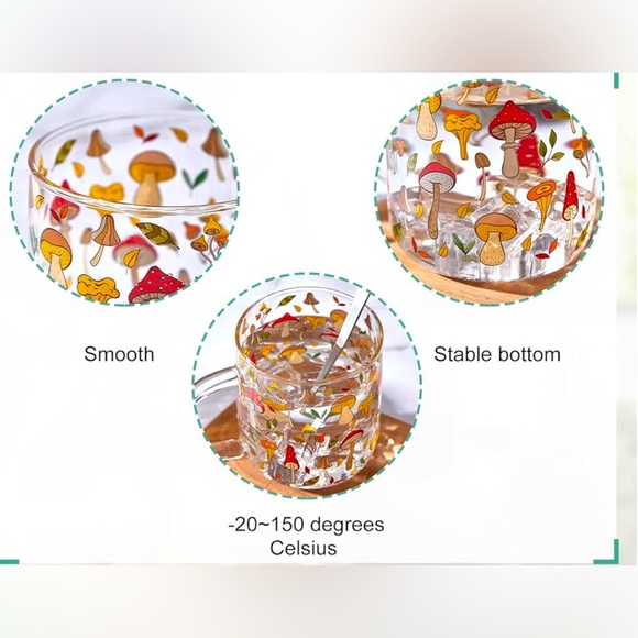 CYBIL HOME MUSHROOM MUG WITH TEASPOON - Picture 4 of 9